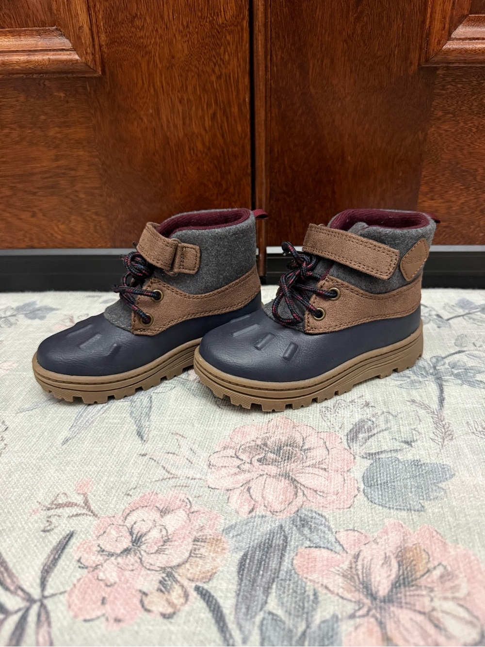 Carter's Navy and Brown Kids Fall and Winter Boots